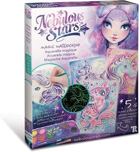 ערכת יצירה נבולוס של צביעת לוחות קנבס קסומים עם צבעי מים זוהרים בחושך 