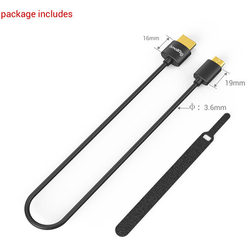 SmallRig Ultra Slim 4K HDMI Cable (C to A) 35cm 3040