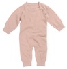 אוברול סרוג שרוולים ארוכים לתינוק 100% כותנה - ורוד 3-6