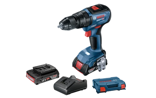 מברגה/מקדחה רוטטת נטענת בראשלס + 2 סוללות BOSCH GSB 18V-50 BL 2Ah