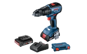 מברגה/מקדחה רוטטת נטענת בראשלס + 2 סוללות BOSCH GSB 18V-50 BL 2Ah