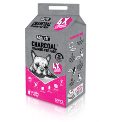 פדים פחם לצרכים אבסורב 50 יחידות AbsOrb Charcoal Trainig Pee Pads