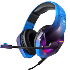 אוזניות ספארקפוקס H1 BLUE עם תאורת RGB מתחלפת
