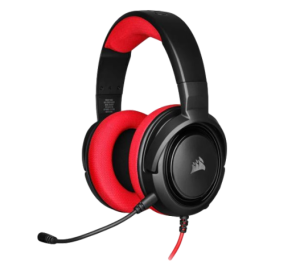 אוזניות גיימינג -CORSAIR HS35 STEREO אדום קורסייר