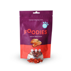 חטיף FOODIES נגיסי סלמון, 100 גרם