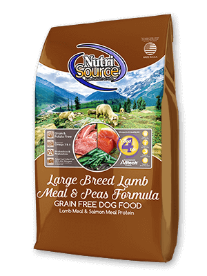 נוטרי סורס ללא דגנים לכלבים מגזע גדול - כבש ואפונה 11.8 ק"ג