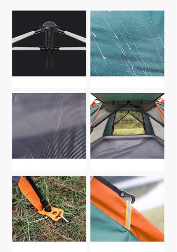  אוהל קמפינג פתיחה מהירה עם גגון