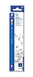 עיפרון עם מחק HB2 - קופסה 12 יח' STAEDTLER