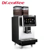 מכונת קפה אוטומטית דר קופי עם ברז מים חמים Dr coffee F2H שחור כסף