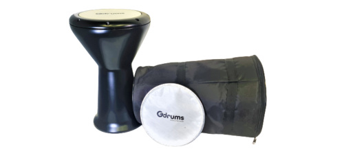 דרבוקה טורקית מקצועית (יציקה) בצבע שחור Full Cast Bass GPRO-19 מבית Gdrums