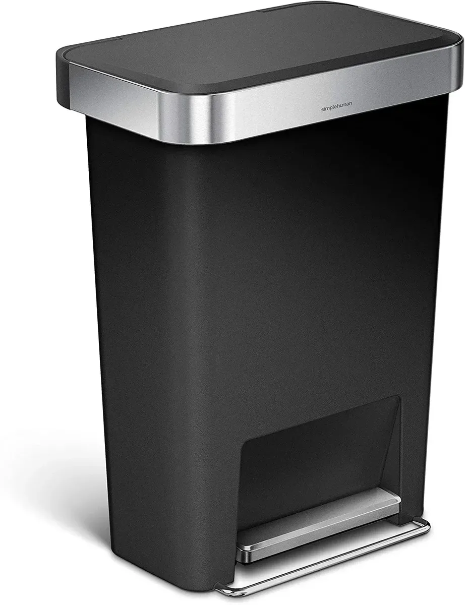 פח אשפה למטבח 45 ליטר - SimpleHuman בצבע שחור K32