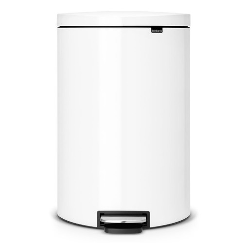 פח פדל אובלי 40 ליטר גב שטוח, לבן Brabantia  