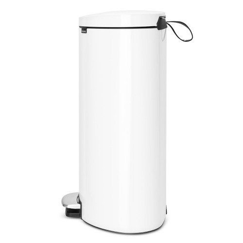 פח פדל אובלי 40 ליטר גב שטוח, לבן Brabantia  