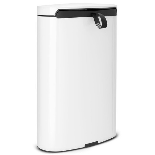 פח פדל אובלי 40 ליטר גב שטוח, לבן Brabantia  
