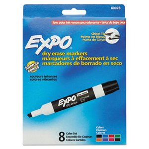 סט טושים מחיקים ללוח 8 צבעים EXPO