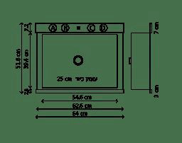 כיור מטבח מיטראני centerpiece64