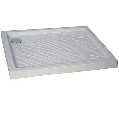 אגנית חרס 100x80 לבן + ונטיל
