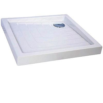 אגנית חרס 70X70 לבן + ונטיל
