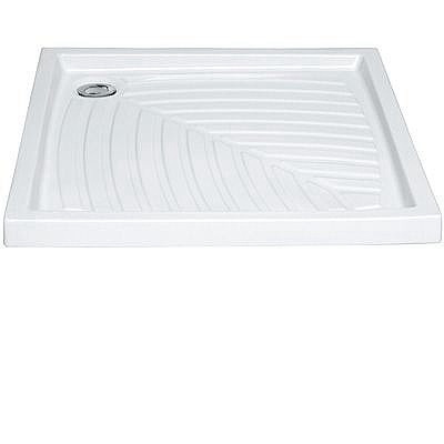 אגנית חרס 90x90 לבן + ונטיל