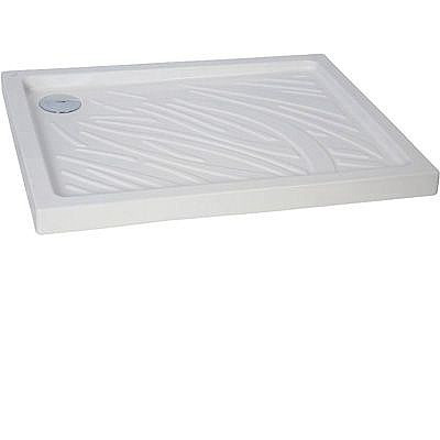 אגנית חרס 120x80 לבן + ונטיל