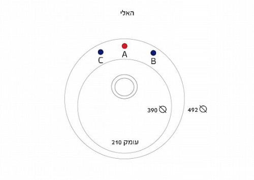 כיור מטבח גרניט עגול האלי