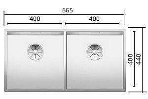 כיור דגם זירוקס דורינוקס BLANCO 400/400-IF