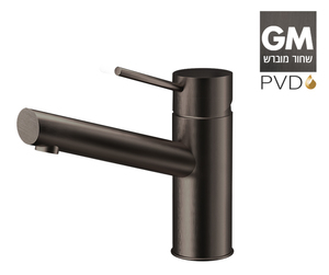 ברז פרח 305243GM שחור מוברש PVD סדרת מצדה חמת