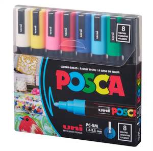 סט 8 מרקר פוסקה UNI POSCA PC 5M