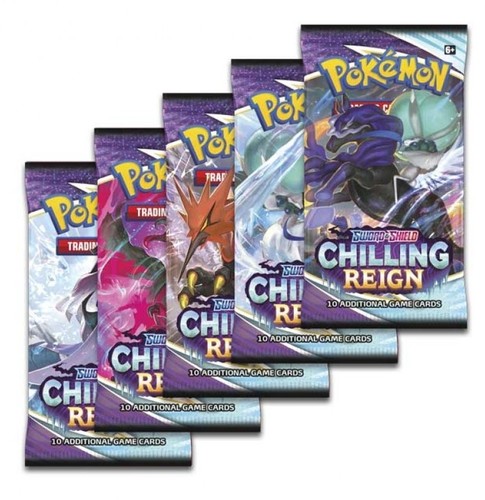 מארז 10 קלפי פוקימון בהפתעה SWORD SHIELD - CHILLING REIGN