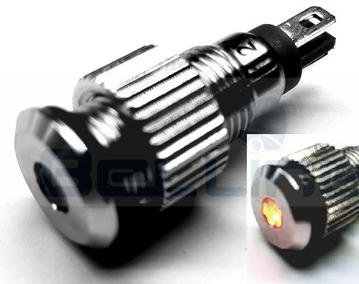 מנורת ביקורת אלומיניום עם לד 12V בצבע אדום
