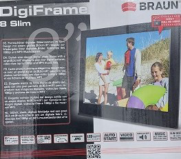 DIGIFRAME 808B מסגרת דיגיטלית בראון 8 אינץ