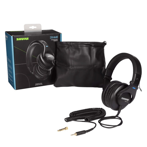 אוזניות מקצועיות לאולפן Shure SRH440 רשמי