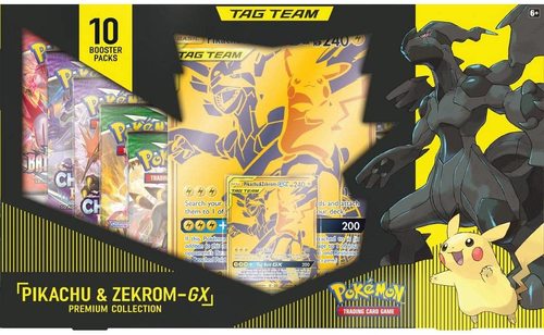 ערכה למשחק קלפים פוקימון - TAG TEAM PIKACHU & ZEKROM