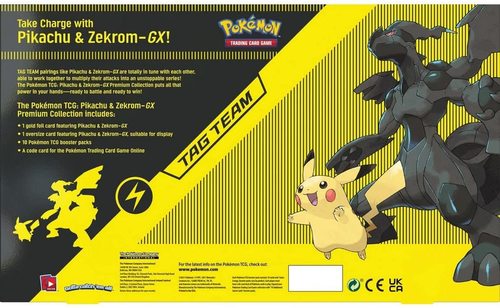 ערכה למשחק קלפים פוקימון - TAG TEAM PIKACHU & ZEKROM