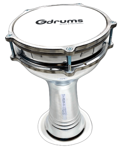 דרבוקה טורקית אלומיניום מיני סדרה 12 בצבע כסף TA-GP12 מבית Gdrums