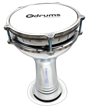 דרבוקה טורקית אלומיניום מדיום סדרה 14 בצבע כסף TA-GP14 מבית Gdrums