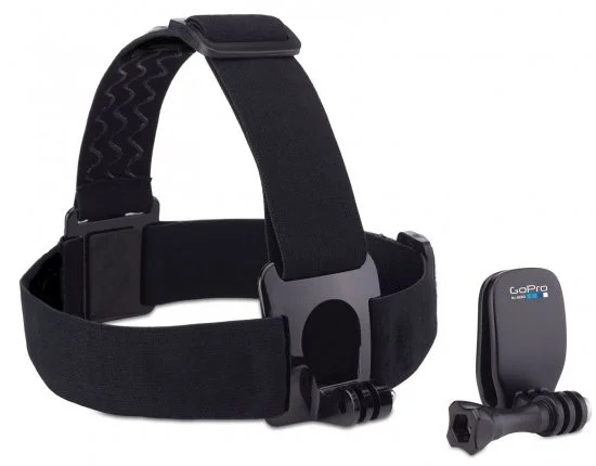 רצועת ראש + תופסן לכובע למצלמות GoPro