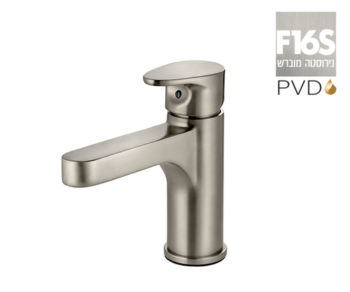 ברז פרח נמוך 305141F16S נירוסטה מוברש PVD סדרת גל (WAVE) כרום חמת
