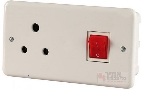 שקע + מפסק למזגן תה