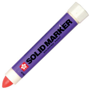צבע סימון מוצק בצבע אדום Solid Marker תוצרת Sakura