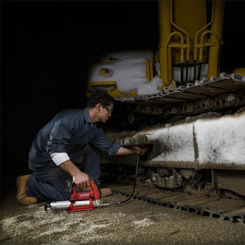 אקדח גריז 12V נטען (מגרזת) כולל 2 סוללות 4A