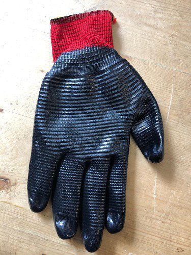 כפפות עבודה BEYBI שחור אדום Pn75