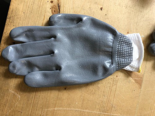 כפפות עבודה BEYBI אפור לבן לבלוקים Pn72