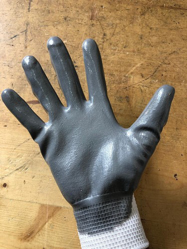 כפפות עבודה BEYBI אפור לבן לבלוקים Pn72