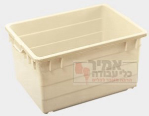 מיכל אחסון מאושר מזון 130 ליטר עם אופציה לעגלה PLASGAD