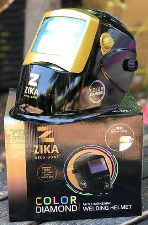 מסיכת ריתוך אלקטרונית צבעונית Diamond color מבית Zika