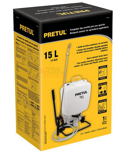 מרסס גב 15 ליטר צינור פליז PRETUL