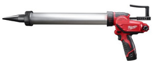 אקדח סיליקון 12V נטען 600 מ"מ אלומיניום כולל סוללה 2A