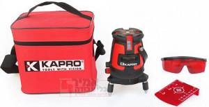 פלס לייזר 5 קווים (אחד אופקי) כולל סט אביזרים KAPRO