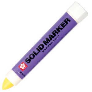 צבע סימון מוצק בצבע צהוב Solid Marker תוצרת Sakura
